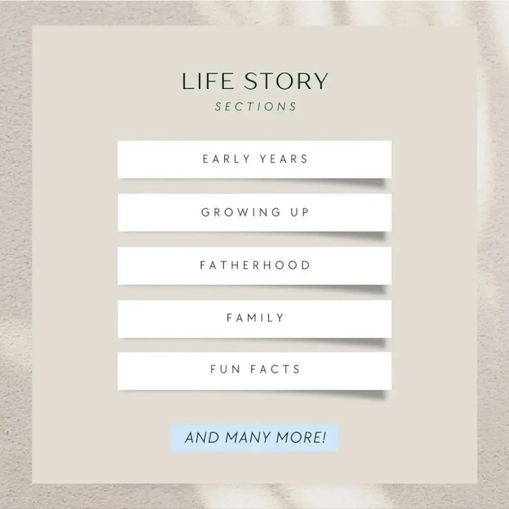 🔸️⏭️NIB Hardcover Linen Dad's Story Keepsake Journal